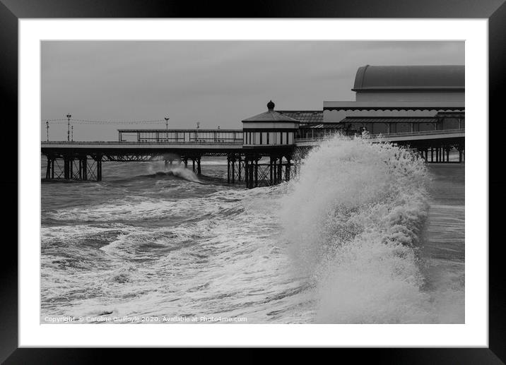 Storm Dennis hits Blackpool Framed Mounted Print by Caroline James