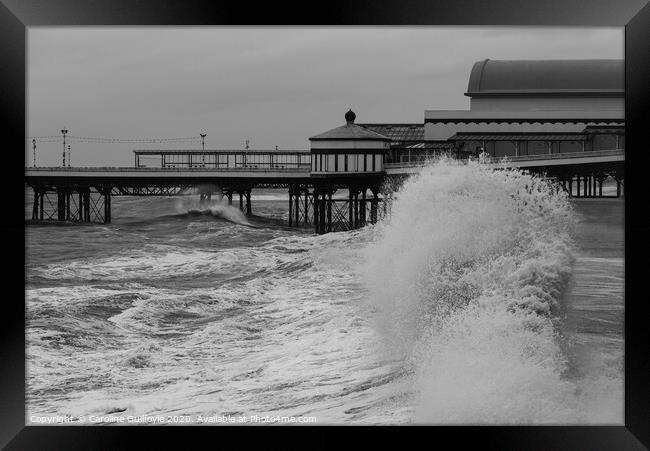 Storm Dennis hits Blackpool Framed Print by Caroline James