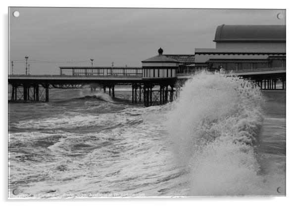 Storm Dennis hits Blackpool Acrylic by Caroline James