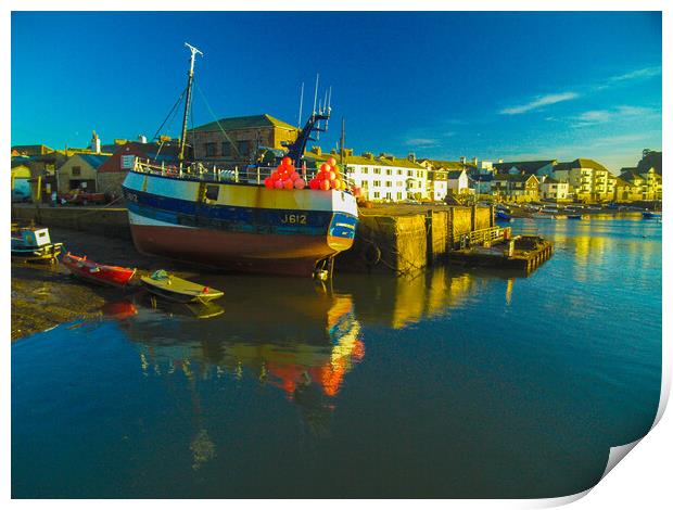 Teignmouth Back Beach Print by Dave Bell