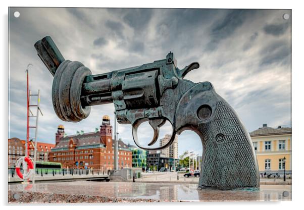 Malmo Knotted Gun Acrylic by Antony McAulay