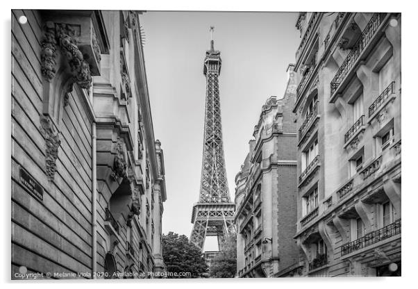 Parisian Flair | monochrome Acrylic by Melanie Viola