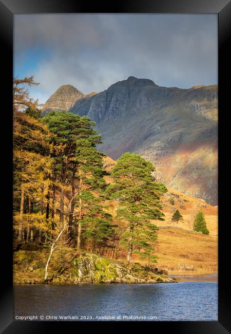 Blea Tarn and the Langdale Pikes - Lake District Framed Print by Chris Warham