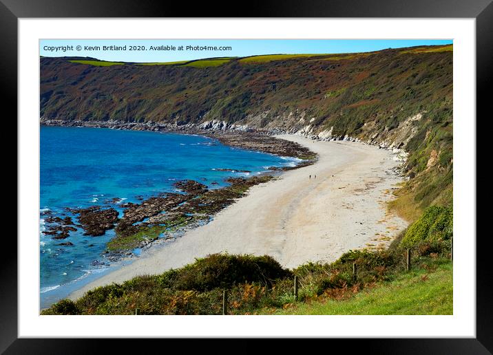 vault beach cornwall Framed Mounted Print by Kevin Britland