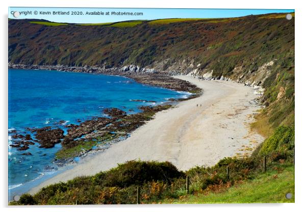 vault beach cornwall Acrylic by Kevin Britland