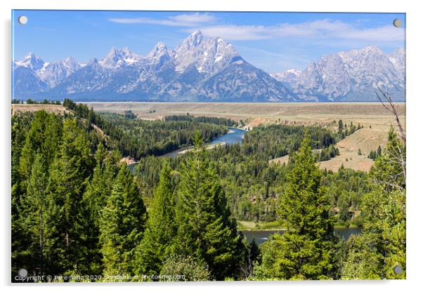 Grand Tetons and snake River, WY, USA Acrylic by Pere Sanz