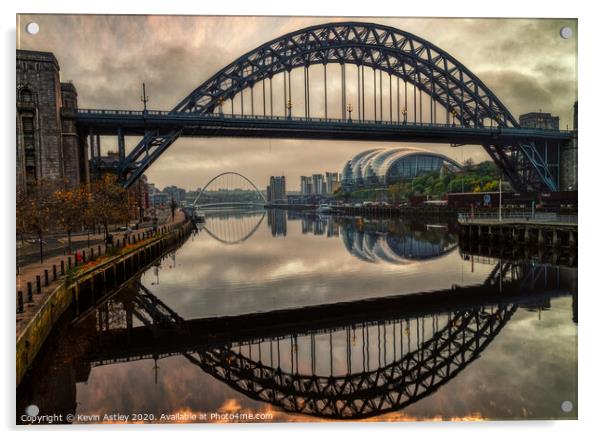 Newcastle upon Tyne 'Twin Tyne' Acrylic by KJArt 