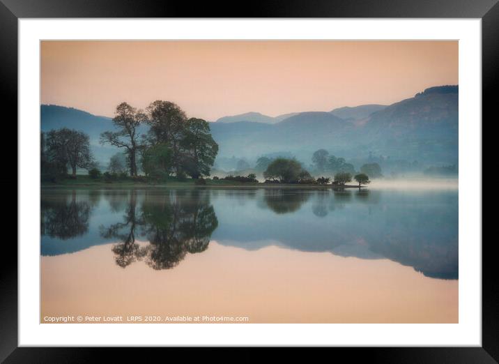 Bala Lake Misty Morning Framed Mounted Print by Peter Lovatt  LRPS