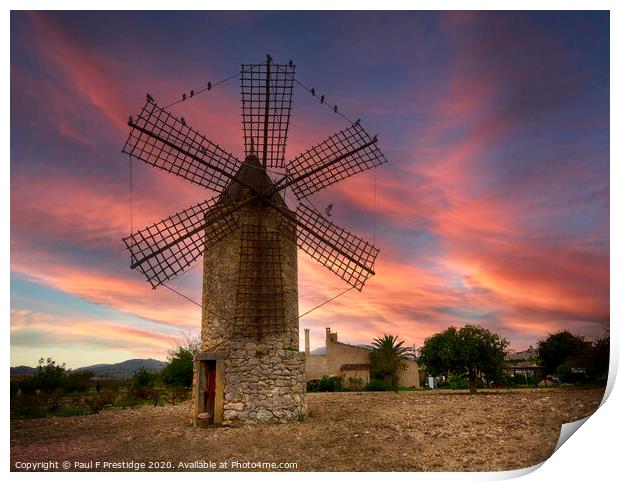 A Malloran Windmill Print by Paul F Prestidge