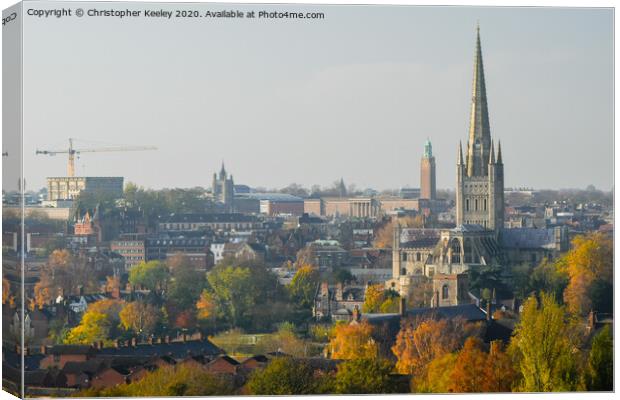 Autumn in Norwich Canvas Print by Christopher Keeley