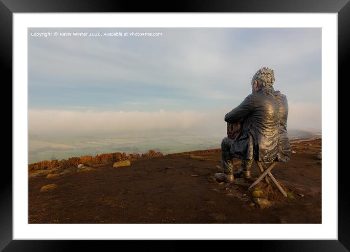 Man on the moors Framed Mounted Print by Kevin Winter