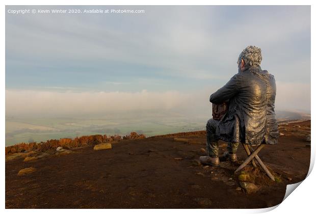 Man on the moors Print by Kevin Winter