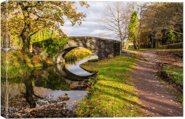 Bridge over the Neath Canal Canvas Print by Peter Thomas