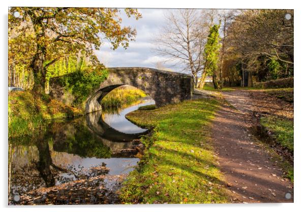 Bridge over the Neath Canal Acrylic by Peter Thomas