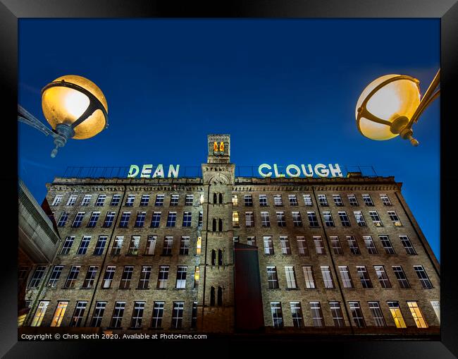 Dean Clough Mill. Framed Print by Chris North