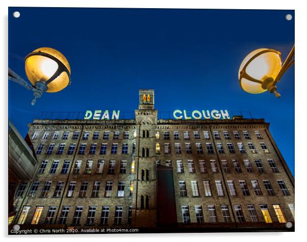 Dean Clough Mill. Acrylic by Chris North