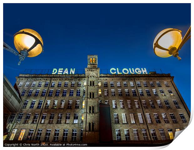Dean Clough Mill. Print by Chris North