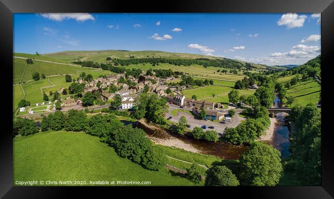 The village of Kettlewell in the Yorkshire Dales. Framed Print by Chris North
