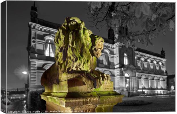 Saltaire Lions Canvas Print by Chris North