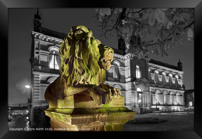 Saltaire Lions Framed Print by Chris North
