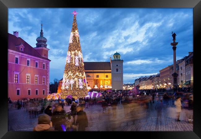 Christmas Time in Warsaw Framed Print by Artur Bogacki