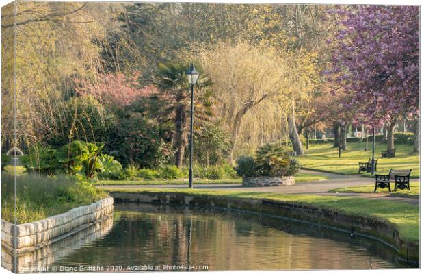 Trenance Gardens Newquay Canvas Print by Diane Griffiths