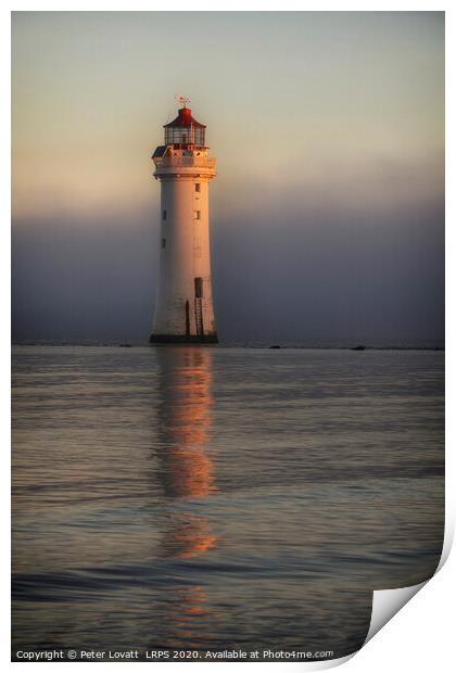 Fort Perch Rock Lighthouse Sunrise Print by Peter Lovatt  LRPS