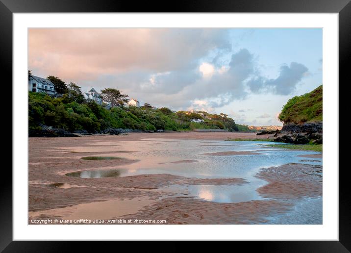 The Gannel, Crantock, Newquay Framed Mounted Print by Diane Griffiths