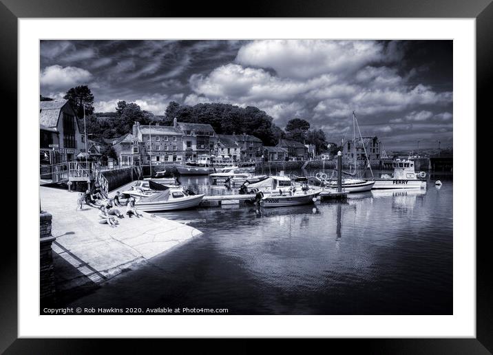 Padstow Blues Framed Mounted Print by Rob Hawkins