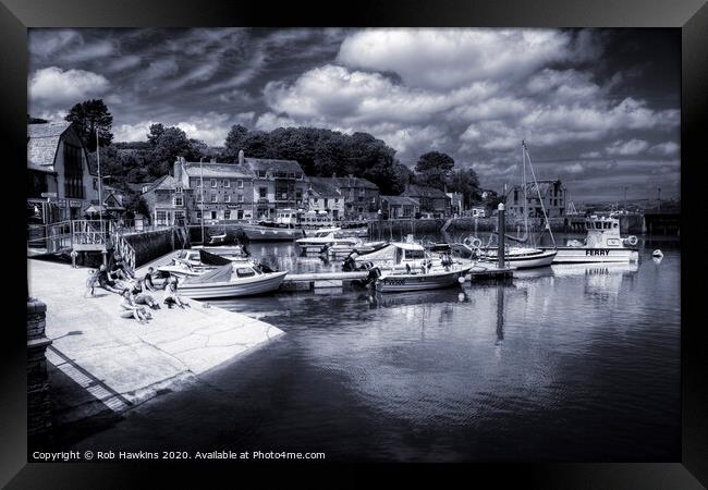 Padstow Blues Framed Print by Rob Hawkins