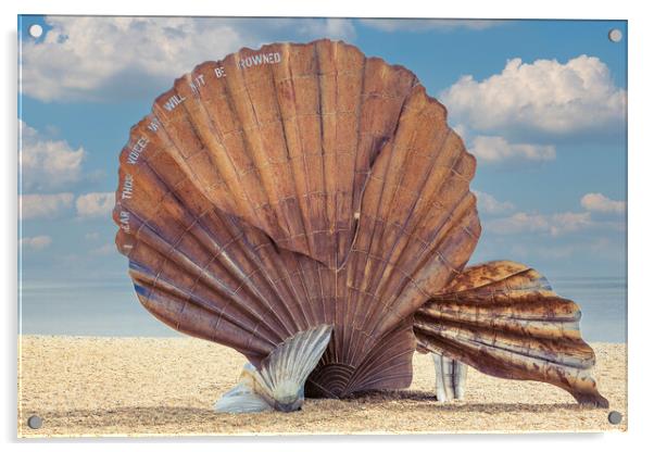 Aldeburgh Scallop Acrylic by Kevin Snelling