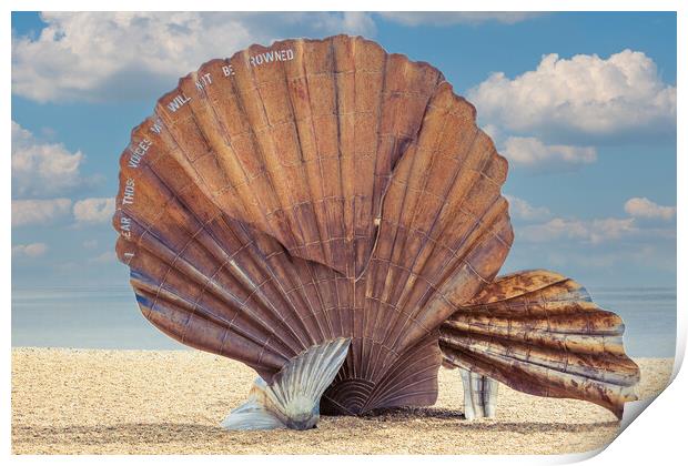 Aldeburgh Scallop Print by Kevin Snelling