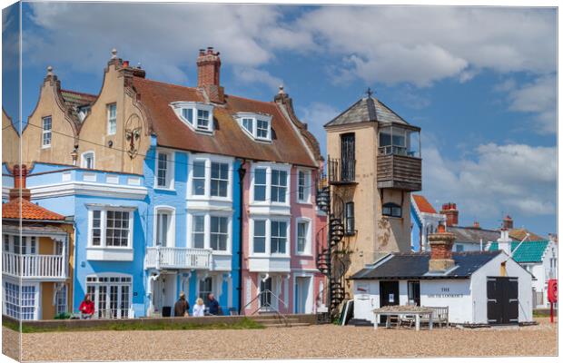 Aldeburgh Seafront South Lookout Canvas Print by Kevin Snelling