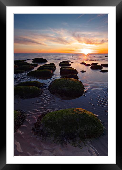 Old Hunstanton sunset Framed Mounted Print by R K Photography