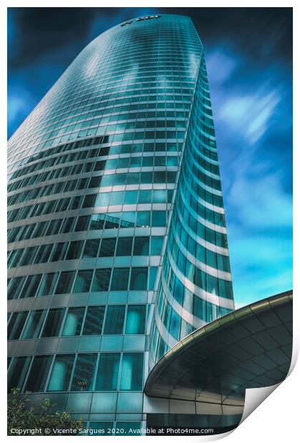 Blue sky and building Print by Vicente Sargues