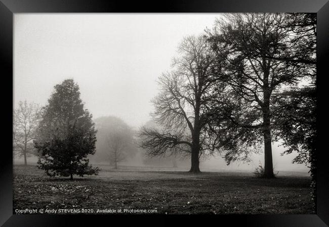 Foggy Landscape  Framed Print by AJS Photography