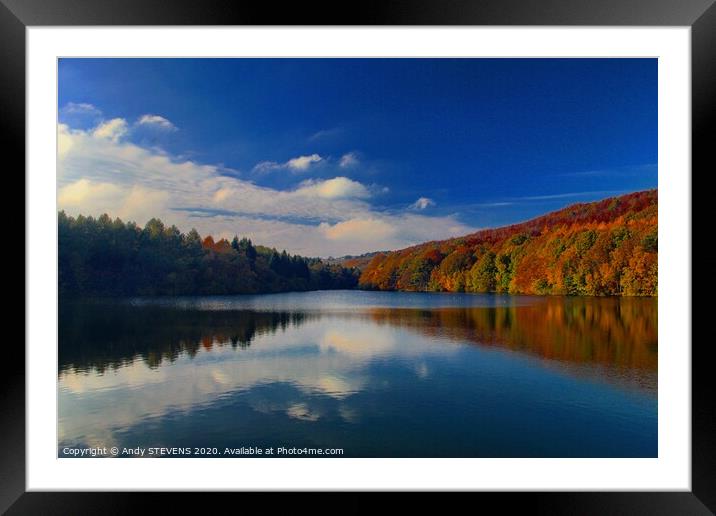 Linacre Reservoir  Framed Mounted Print by AJS Photography