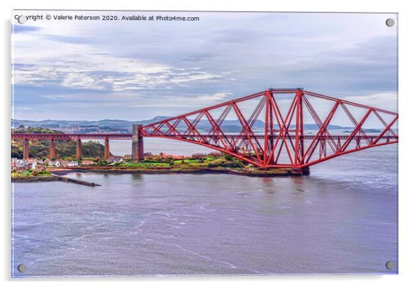 Forth Bridge Acrylic by Valerie Paterson