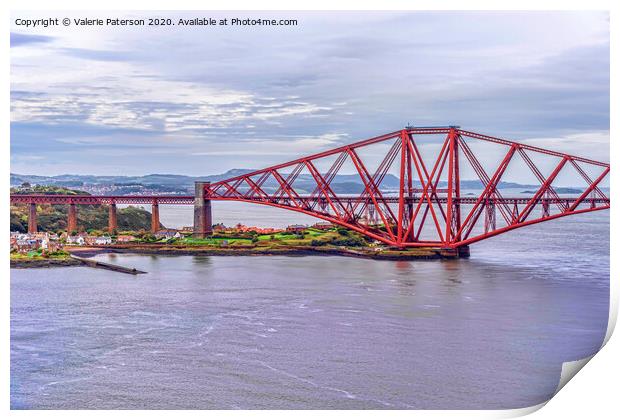 Forth Bridge Print by Valerie Paterson