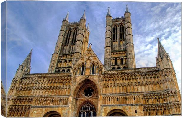 Lincoln Cathedral  Canvas Print by AJS Photography