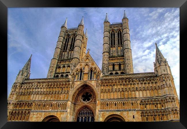 Lincoln Cathedral  Framed Print by AJS Photography