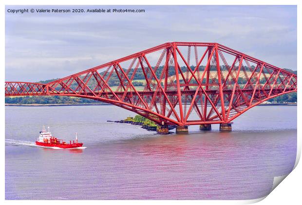 The Forth Bridge Print by Valerie Paterson