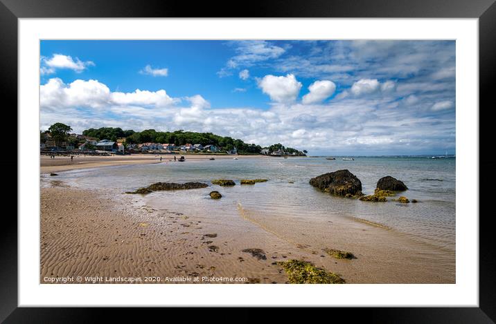 Summer At Seagrove Bay Framed Mounted Print by Wight Landscapes