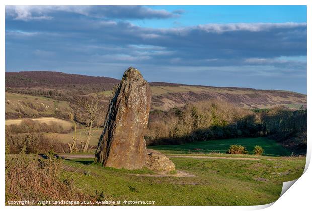 Winter At The Longstone Print by Wight Landscapes