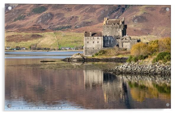 Eilean Donan Castle reflected in Loch Duich, Highlands, Scotland Acrylic by Dave Collins