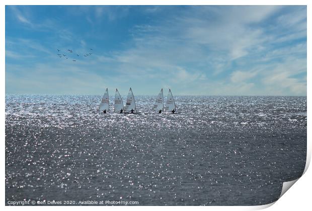 Serene Sailing in Portugal Print by Ben Delves