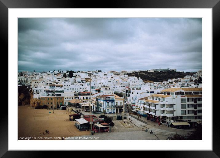 Serene Charm of Albufeira's Old Town Framed Mounted Print by Ben Delves