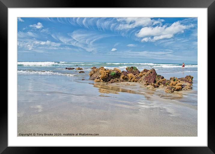Outdoor oceanbeach Framed Mounted Print by Tony Brooks