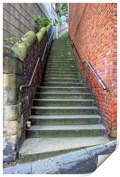 Dog Leap Stairs, Newcastle upon Tyne Print by Rob Cole