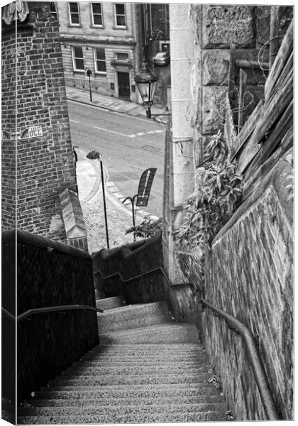Dog Leap Stairs, Newcastle upon Tyne Canvas Print by Rob Cole